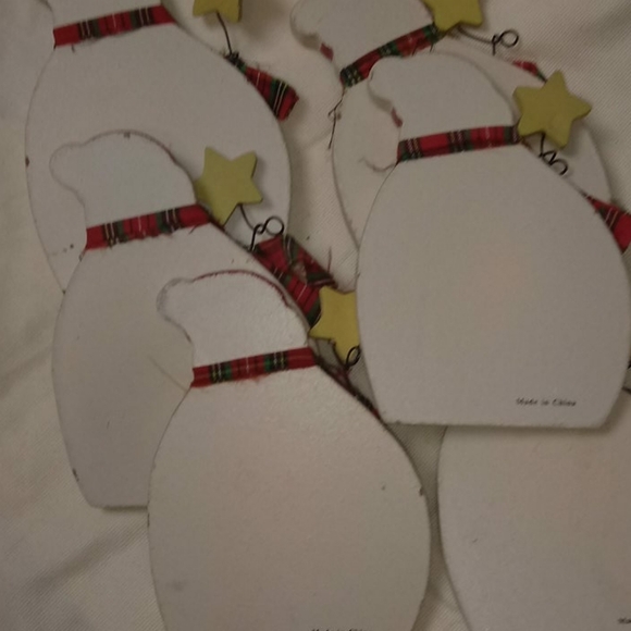 Snowmen wooden coasters set of 6 - Picture 4 of 4